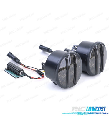 CLIGNOTANTS AVANT JEEP WRANGLER JK 07-17 LED NOIR FUMÉ
