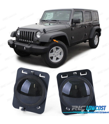 CLIGNOTANTS LATÉRAUX JEEP WRANGLER JK 07-17 LED NOIR