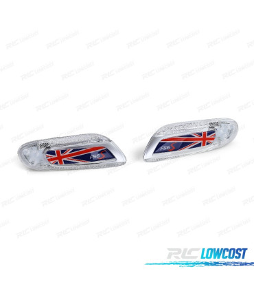 CLIGNOTANTS LATÉRAUX POUR MINI COOPER F55 F56 F57 LED UNION JACK FLAG ROUGE BLEUE