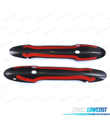 COQUES POIGNÉES DE PORTES MINI F55 F56 F57 NOIR BRILLANT KEYLESS GO