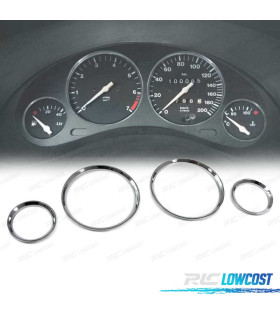 CONTOURS COMPTEURS TABLEAU DE BORD POUR OPEL CORSA B TIGRA A CHROMÉ