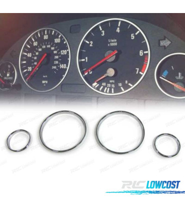 CONTOURS COMPTEURS TABLEAU DE BORD POUR BMW X5 E53 99-07 E39 95-03 E38 99-07 CHROMÉ