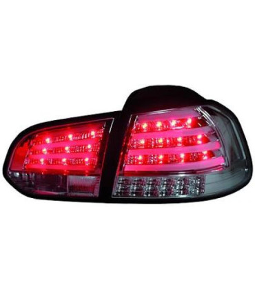 FEUX ARRIÈRE POUR VOLKSWAGEN VW GOLF 6 08-12 LED FOND CHROMÉ