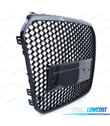 CALANDRE AUDI A6 C7 4G 10-14 PDC LOOK RS NOIR BRILLANT