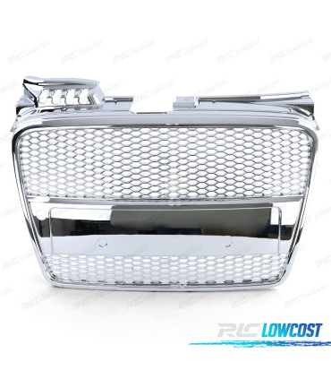 CALANDRE AUDI A4 B7 04-07 LOOK S LINE CHROMÉ PDC