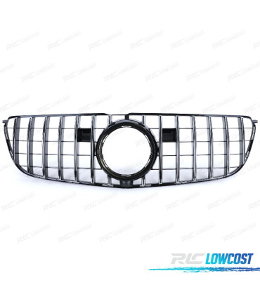 CALANDRE MERCEDES GLS X166 15-19 LOOK AMG GT NOIR CHROMÉ