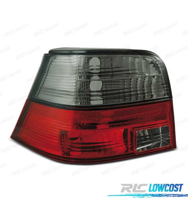 FEUX ARRIÈRE VOLKSWAGEN VW GOLF 4 HATCHBACK 97-03 ROUGE FUMÉ LEX