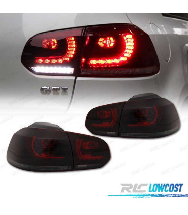FEUX ARRIÈRE VOLKSWAGEN VW GOLF 6 08-12 LED ROUGE FUMÉ