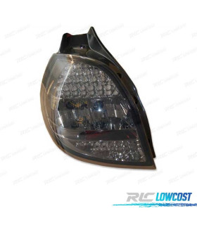 FEUX ARRIÈRE LED RENAULT CLIO 05-09 FOND CHROMÉ FUMÉ
