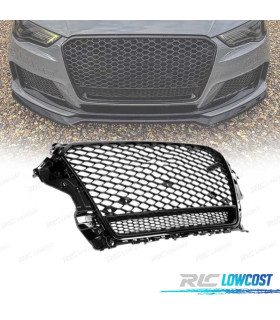 CALANDRE AUDI A3 8V 12-16 LOOK RS3 NOIR BRILLANT PDC