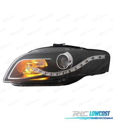 PHARES AUDI A4 B7 04-07 LED FEUX DIURNES FOND NOIR