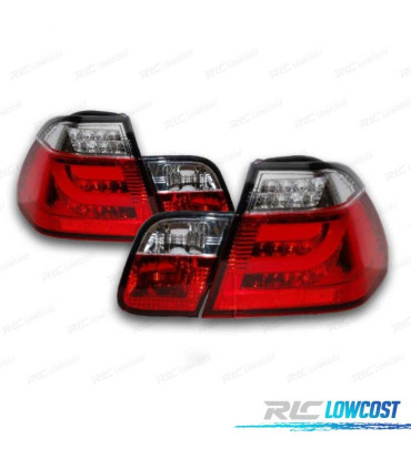 FEUX ARRIÈRE BMW E46 01-05 LED LOOK CELIS ROUGE CHROMÉ