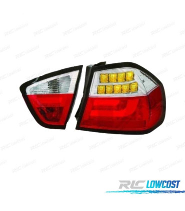 FEUX ARRIÈRE BMW E90 05-08 LED ROUGE CHROME