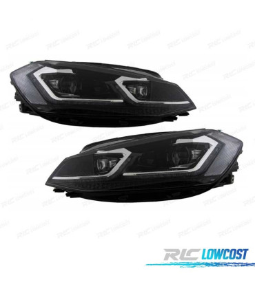 PHARES LED DYNAMIQUES VOLKSWAGEN VW GOLF 7.5 17-19 LOOK R LINE