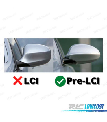 COQUES RÉTROVISEURS BMW LOOK M3 E90 E92 E82 E88 E91 E93 NOIR BRILLANT