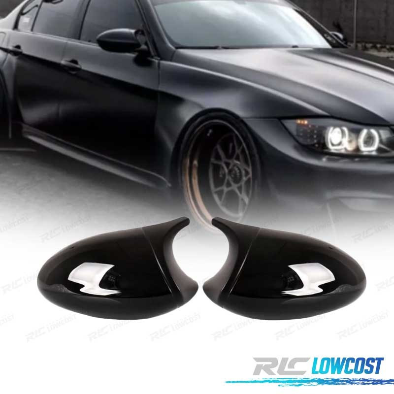 COQUES RÉTROVISEURS POUR BMW E81 E82 E87 E88 E90 E91 E92 E93 LOOK M3 NOIR  BRILLANT