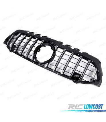 CALANDRE MERCEDES CLASSE A W117 V177 18-22 LOOK AMG GT NOIR CHROMÉ