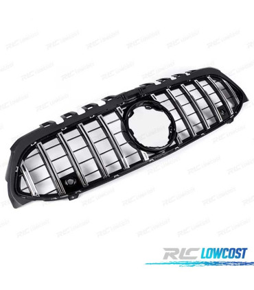 CALANDRE MERCEDES CLASSE A W117 V177 18-22 LOOK AMG GT NOIR CHROMÉ