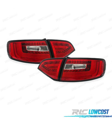 FEUX ARRIÈRE POUR AUDI A4 B8 07-11 AVANT LED DYNAMIQUE ROUGE CLAIR