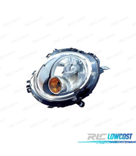 PHARE GAUCHE MINI R56 06-10 FOND CHROMÉ CLIGNOTANT ORANGE