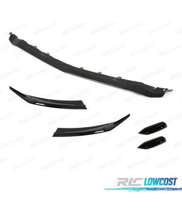 SPOILER LAME AVANT + SPLITTERS MERCEDES CLASSE A W177 18- LOOK AMG NOIR BRILLANT