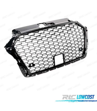 CALANDRE AUDI A3 8V 17-19 LOOK RS3 NOIR ACC