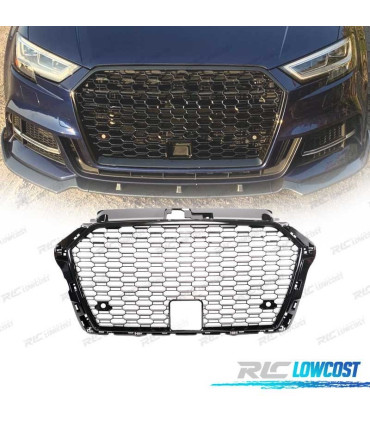 CALANDRE AUDI A3 8V 16-20 LOOK RS3 NOIR ACC