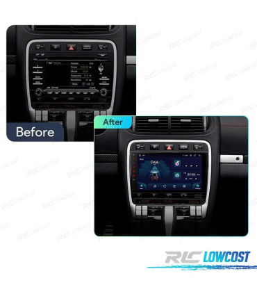 AUTORADIO GPS ANDROID 12 POUR PORSCHE CAYENNE 03-10 9" USB GPS TACTIL HD
