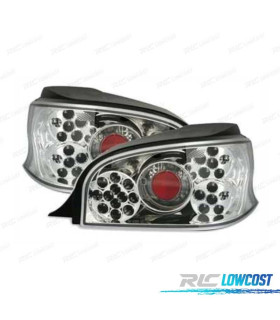 FEUX ARRIÈRE CITROEN SAXO 96-04 LED FOND CHROMÉ