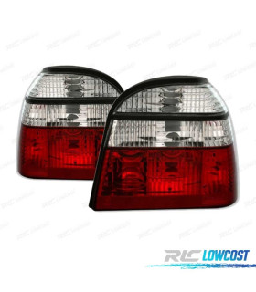 FEUX ARRIÈRE POUR VOLKSWAGEN VW GOLF 3 91-97 ROUGE BLANC