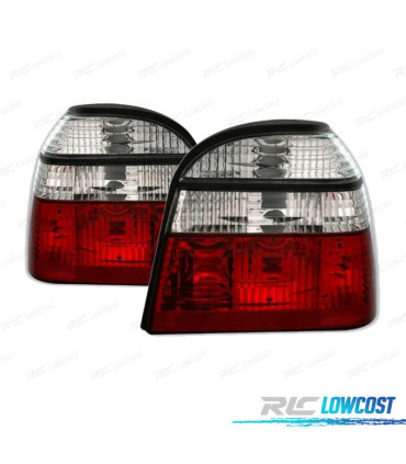 FEUX ARRIÈRE POUR VOLKSWAGEN VW GOLF 3 91-97 ROUGE BLANC