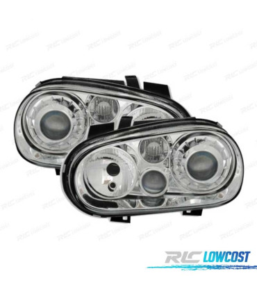 PHARES VOLKSWAGEN VW GOLF 4 LOOK R32 FOND CHROME