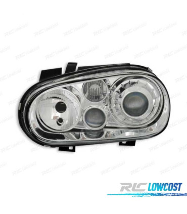 PHARES VOLKSWAGEN VW GOLF 4 LOOK R32 FOND CHROME