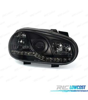 PHARES VOLKSWAGEN VW GOLF 4 DAYLIGHT LED FOND NOIR