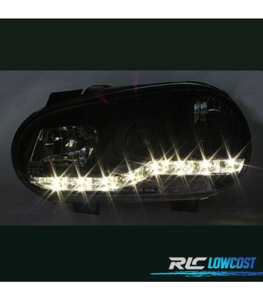 PHARES VOLKSWAGEN VW GOLF 4 DAYLIGHT LED FOND NOIR