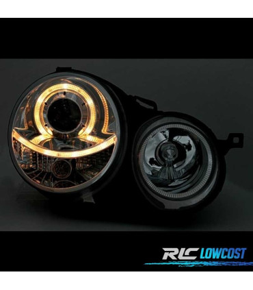 PHARES VOLKSWAGEN VW POLO 9N 01-05 ANGEL EYES FOND NOIR