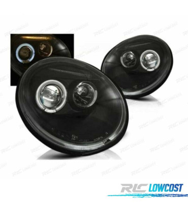 PHARES VOLKSWAGEN VW BEETLE 98-05 ANGEL EYES FOND NOIR
