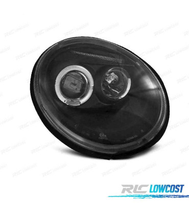PHARES VOLKSWAGEN VW BEETLE 98-05 ANGEL EYES FOND NOIR