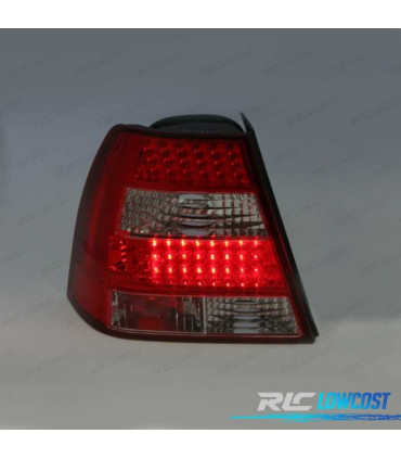 FEUX ARRIÈRE POUR VOLKSWAGEN VW BORA 1J 98-05 LED ROUGE CHROMÉ