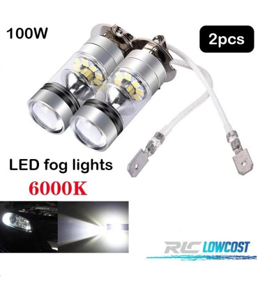 KIT ANTIBROUILLARD LED H3 100 WATTS CANBUS