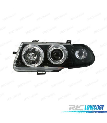 PHARES OPEL ASTRA F 94-98 ANGEL EYES FOND NOIR H1-H1