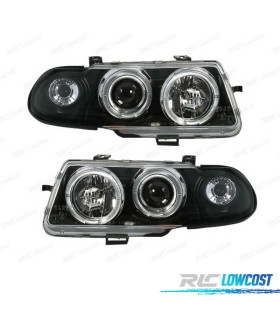 PHARES OPEL ASTRA F 94-98 ANGEL EYES FOND NOIR H1-H1