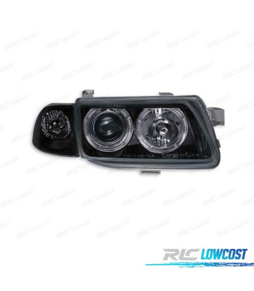 PHARES OPEL ASTRA F 94-98 ANGEL EYES FOND NOIR H1-H7