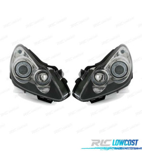 PHARES OPEL CORSA D 06-10 ANGEL EYES FOND NOIR