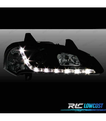 PHARES POUR OPEL TIGRA 95-03 DAYLIGHT LED FOND NOIR