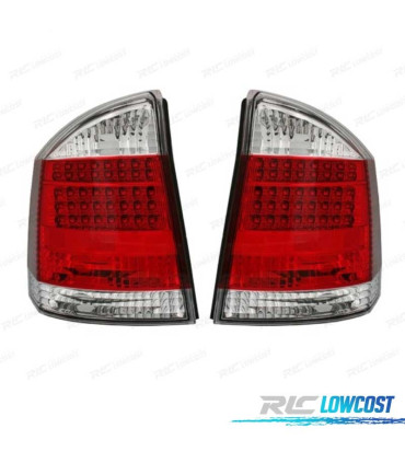 FEUX ARRIÈRE POUR OPEL VECTRA C 02-08 LED ROUGE CHROMÉ