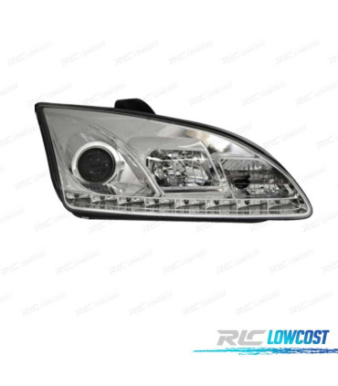 PHARES FORD FOCUS 04-08 DAYLIGHT FOND CHROMÉ