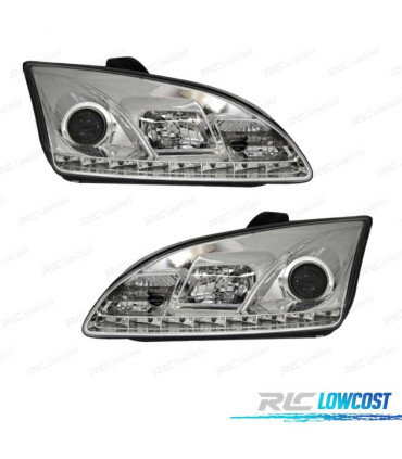 PHARES FORD FOCUS 04-08 DAYLIGHT FOND CHROMÉ
