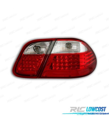 FEUX ARRIÈRE MERCEDES CLK W208 97-02 ROUGE CHROMÉ