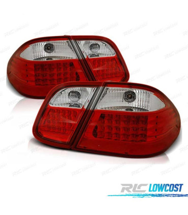 FEUX ARRIÈRE MERCEDES CLK W208 97-02 ROUGE CHROMÉ